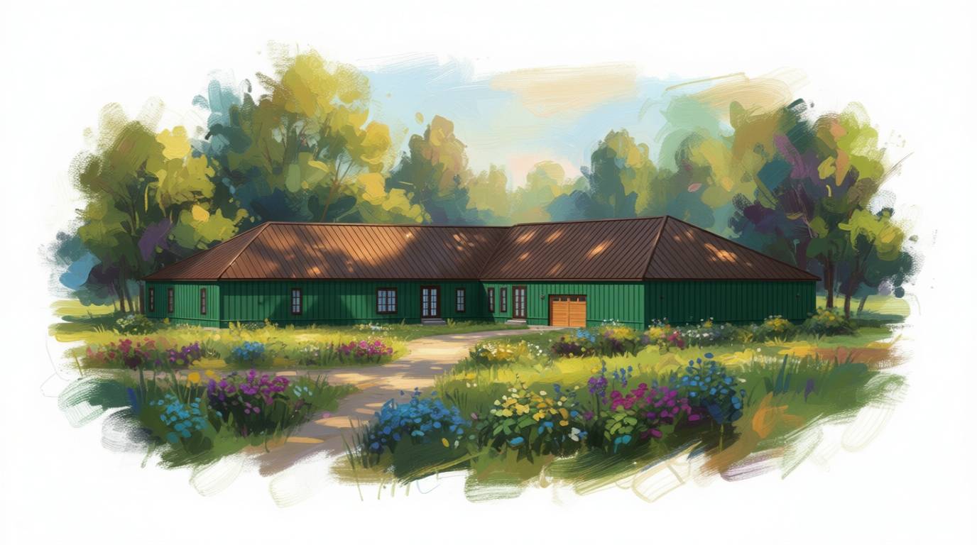 5 bedroom earthy house plan exterior - 10,149 sq ft