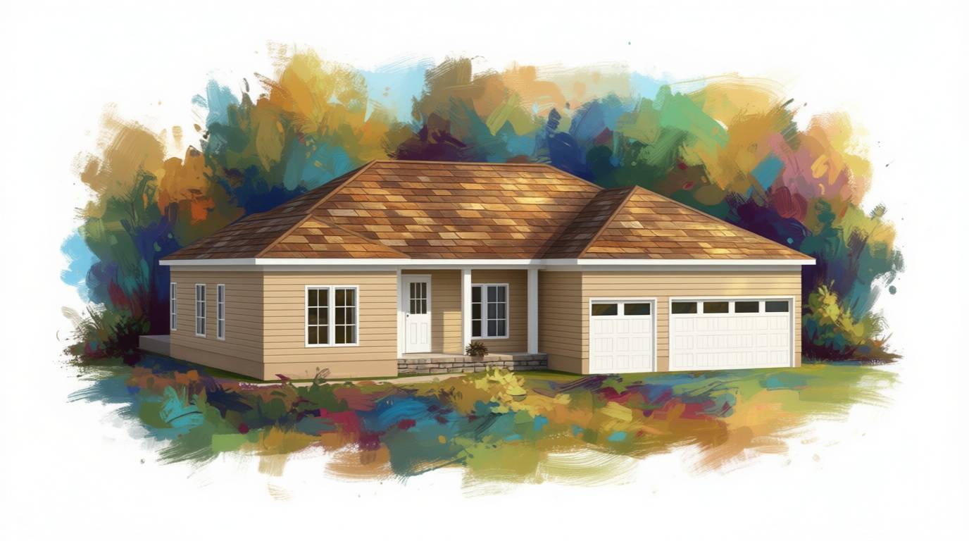 3 bedroom earthy house plan exterior - 2,884 sq ft