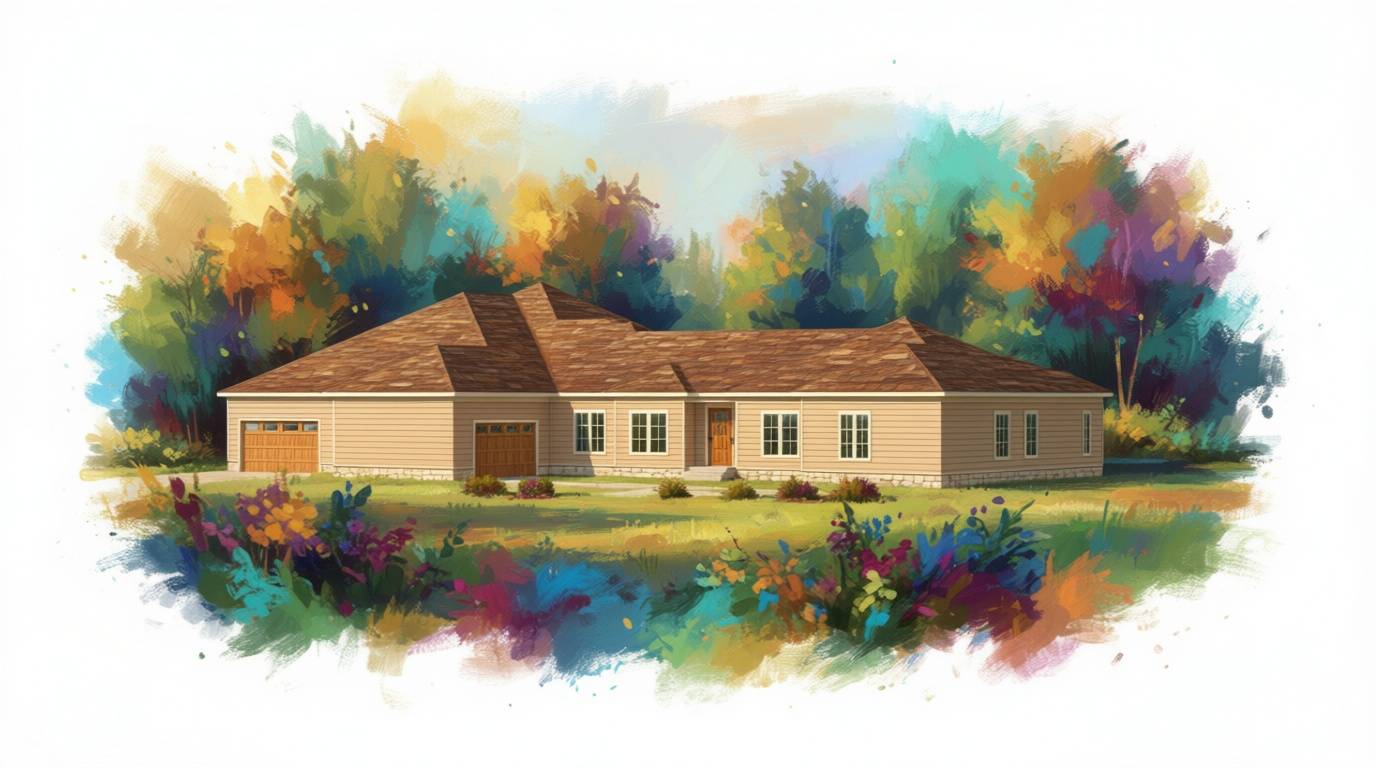 5 bedroom earthy house plan exterior - 6,678 sq ft