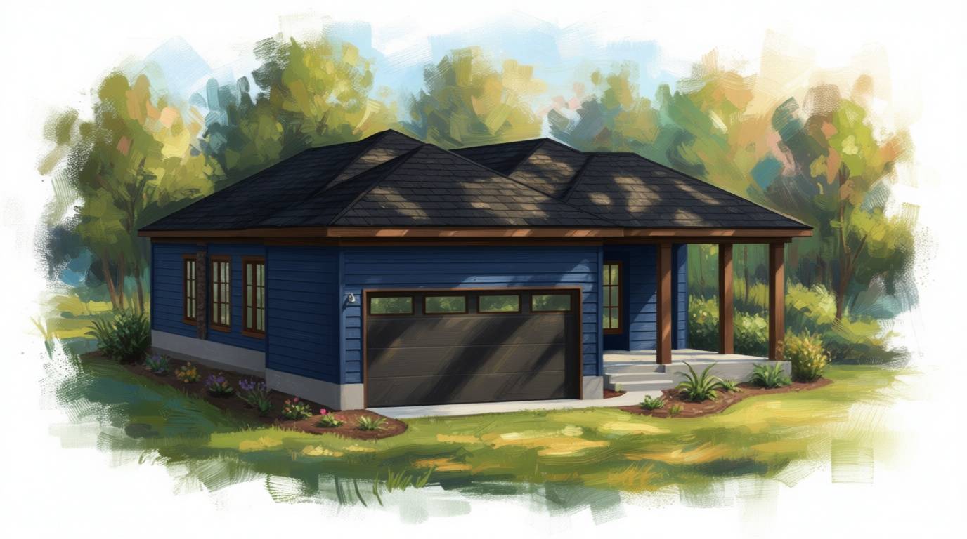 2 bedroom bold house plan exterior - 2,424 sq ft