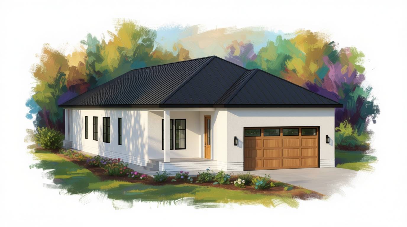 5 bedroom bright house plan exterior - 3,335 sq ft