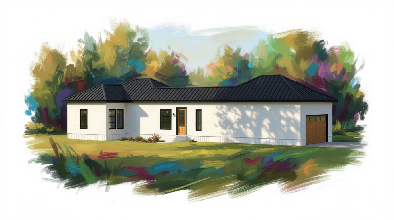 2 bedroom bright house plan exterior - 1,731 sq ft