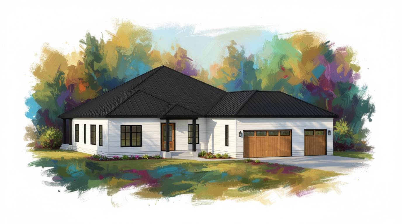 4 bedroom bright house plan exterior - 4,698 sq ft