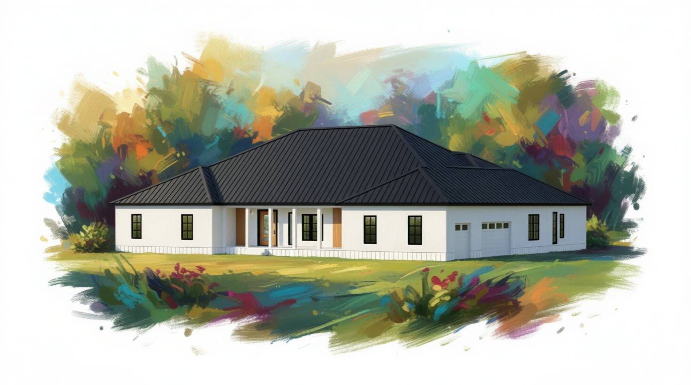 5 bedroom bright house plan exterior - 6,692 sq ft