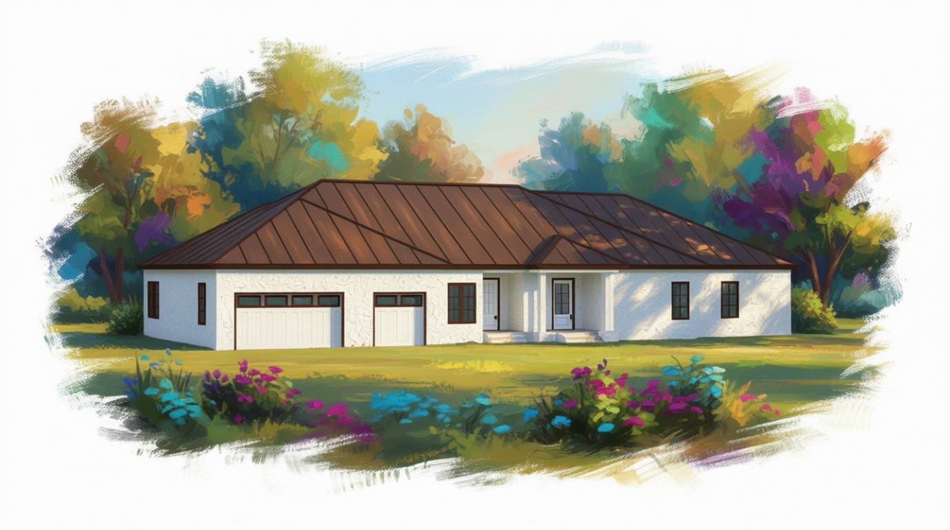 4 bedroom bright house plan exterior - 4,993 sq ft