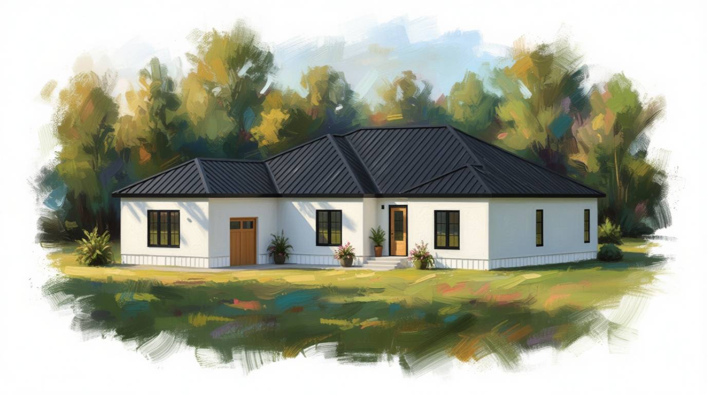 4 bedroom bright house plan exterior - 3,474 sq ft