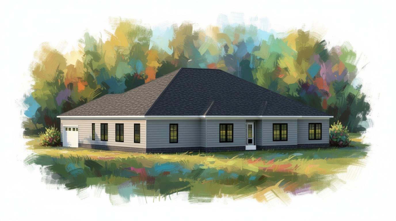 6 bedroom classic house plan exterior - 5,204 sq ft