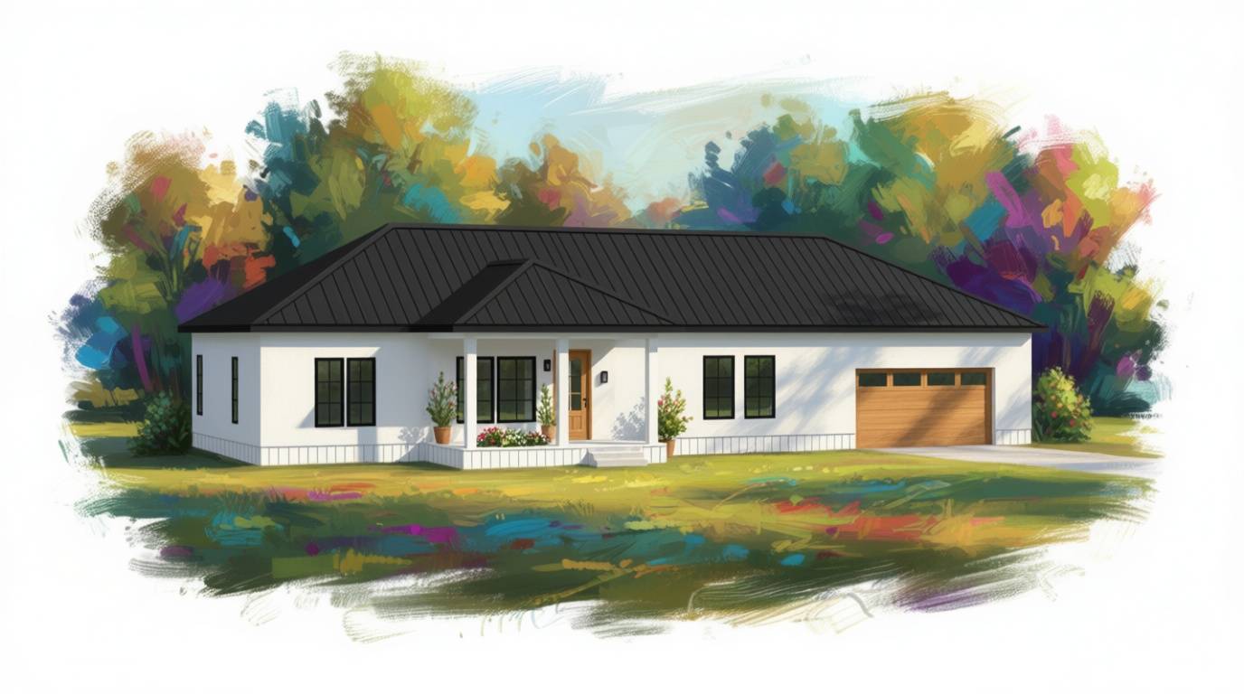 3 bedroom bright house plan exterior - 2,670 sq ft