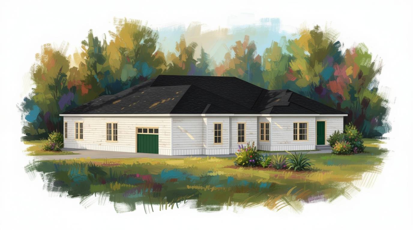 5 bedroom bright house plan exterior - 5,904 sq ft