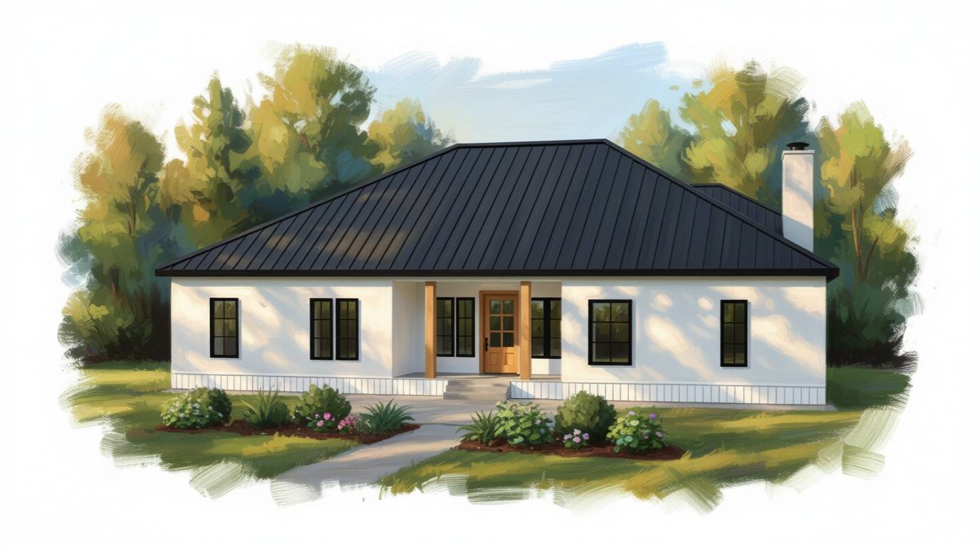 4 bedroom bright house plan exterior - 3,367 sq ft