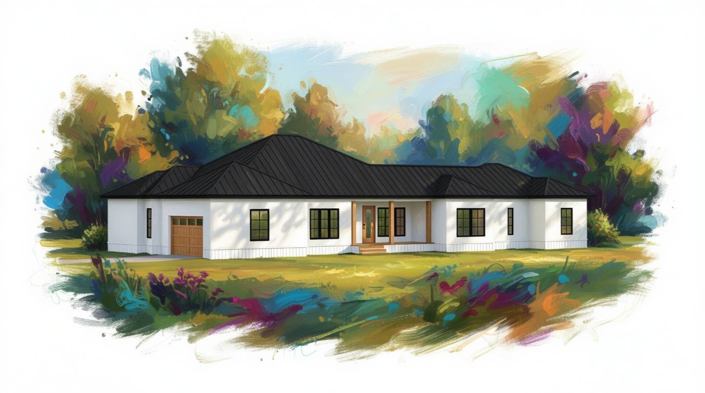 6 bedroom bright house plan exterior - 4,000 sq ft