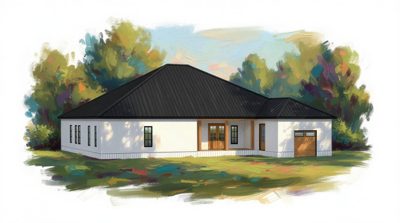 4 bedroom bright house plan exterior - 4,452 sq ft