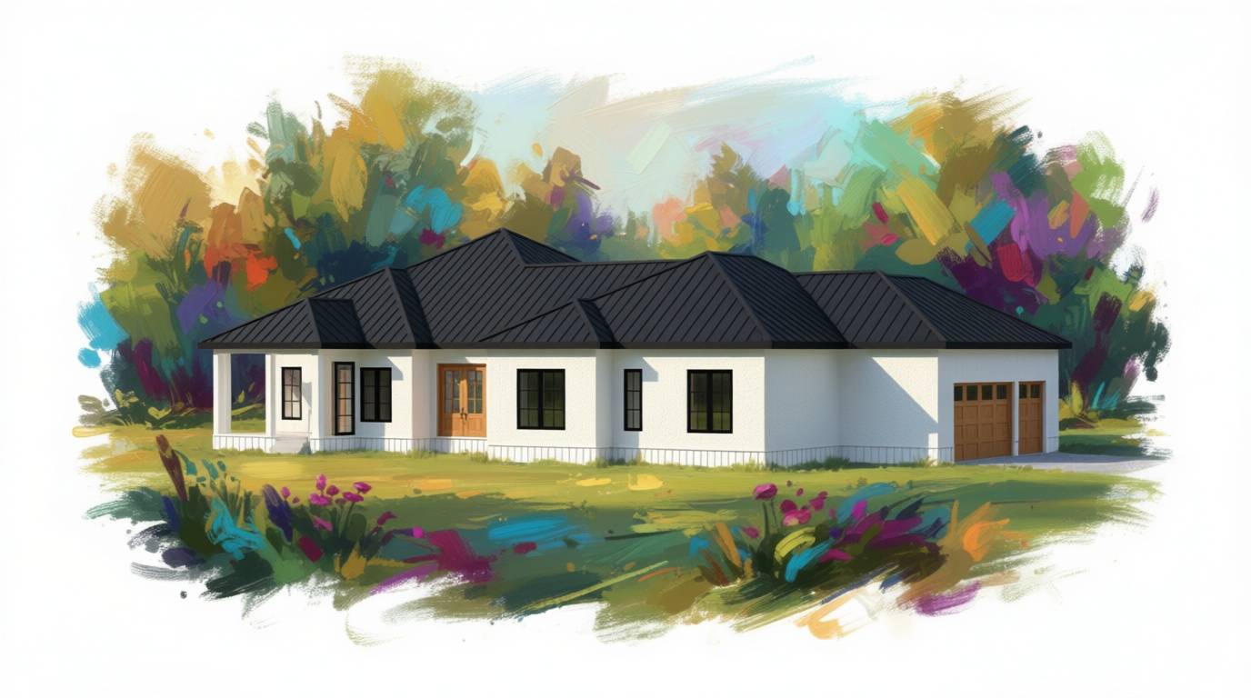 5 bedroom bright house plan exterior - 4,100 sq ft