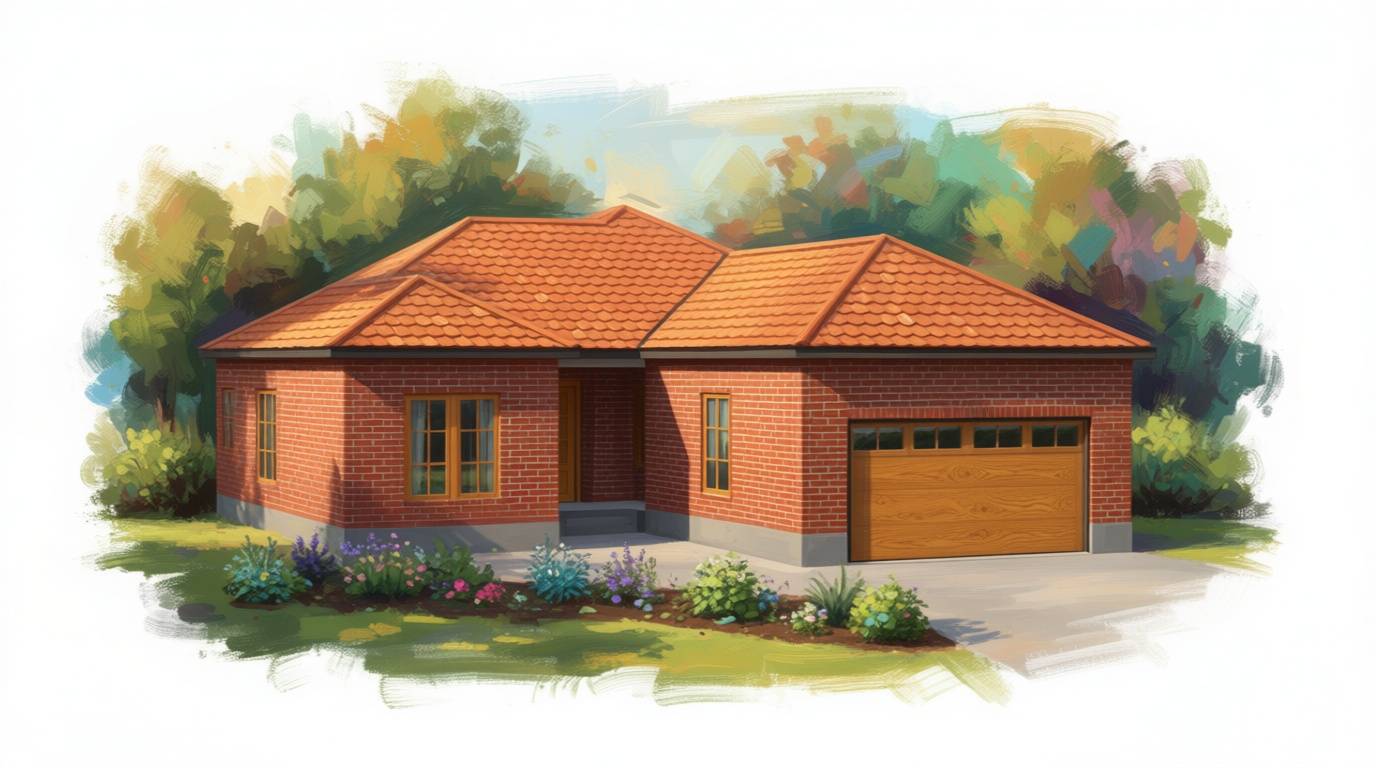 2 bedroom earthy house plan exterior - 2,279 sq ft