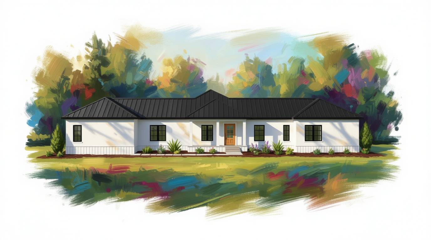6 bedroom bright house plan exterior - 4,514 sq ft