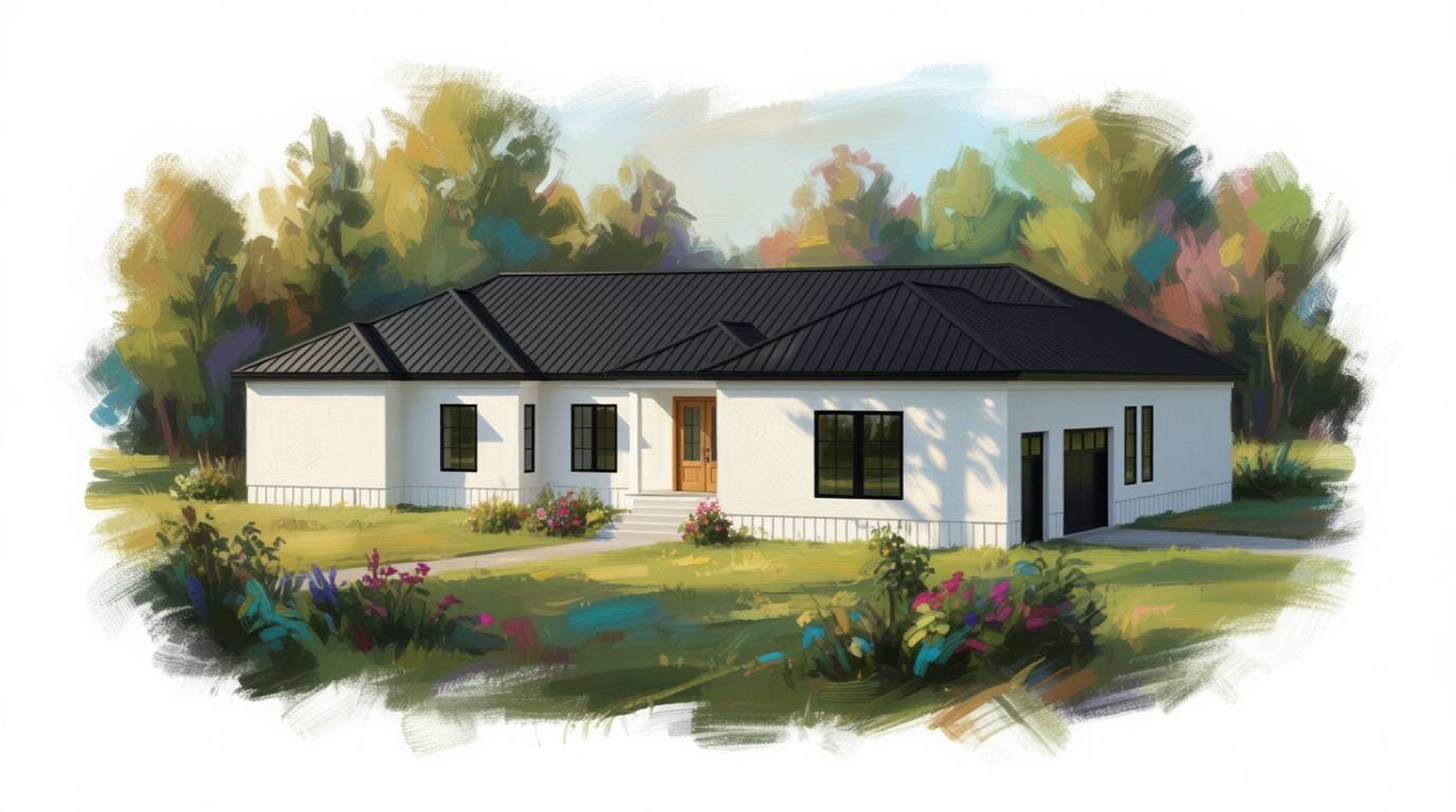 5 bedroom bright house plan exterior - 4,211 sq ft