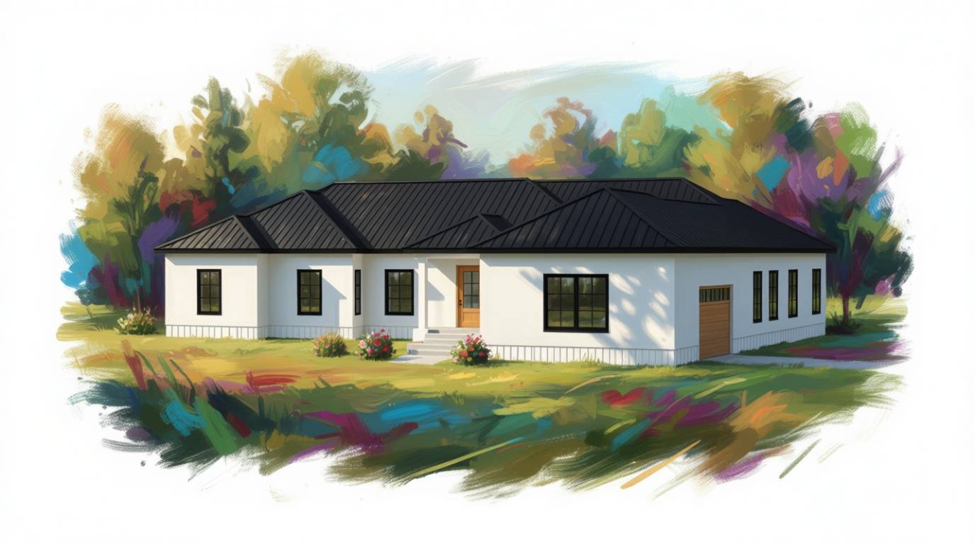 5 bedroom bright house plan exterior - 4,221 sq ft