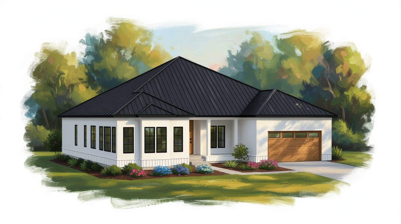 5 bedroom bright house plan exterior - 3,830 sq ft