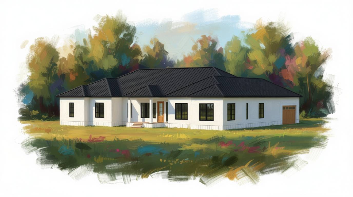 5 bedroom bright house plan exterior - 4,094 sq ft