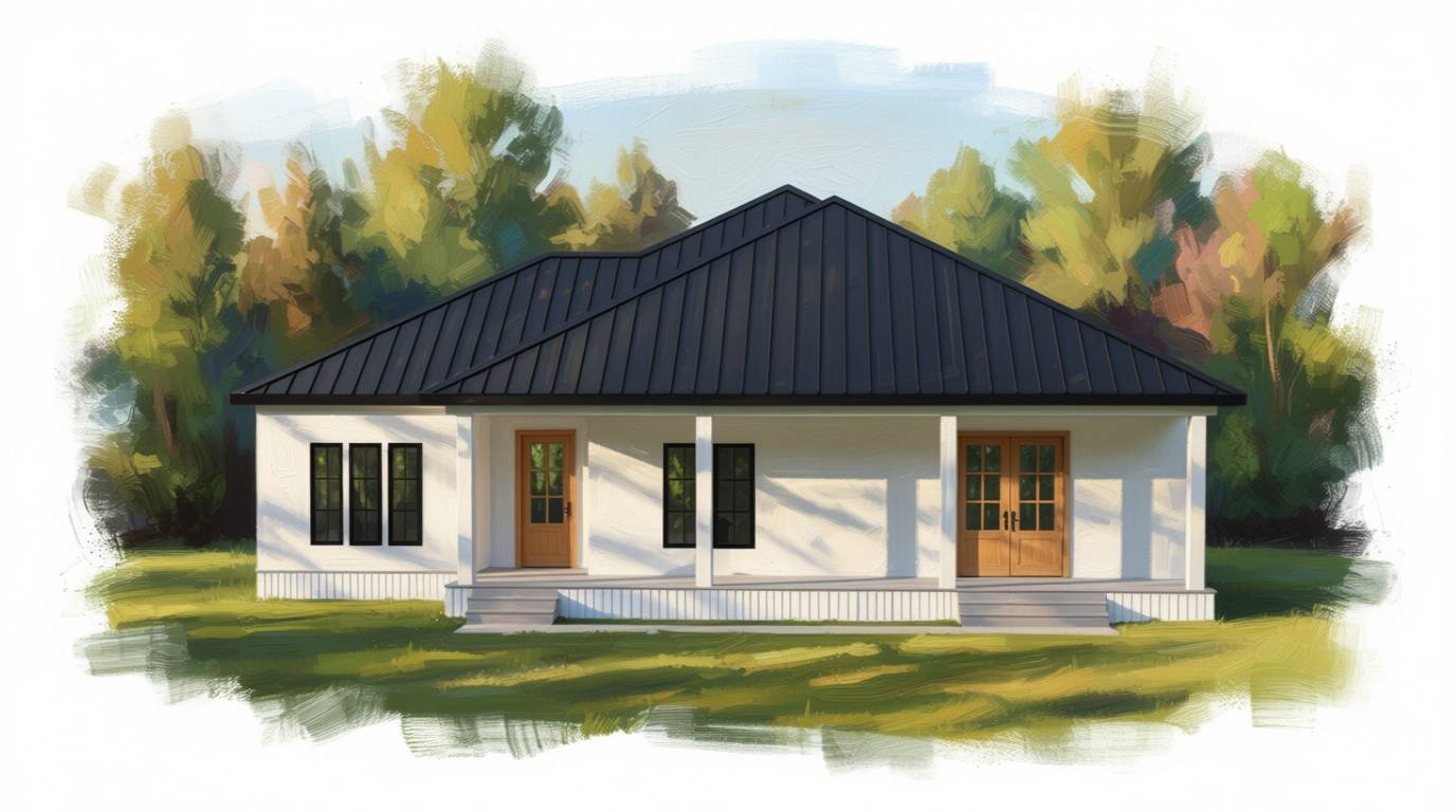 4 bedroom bold house plan exterior - 3,384 sq ft