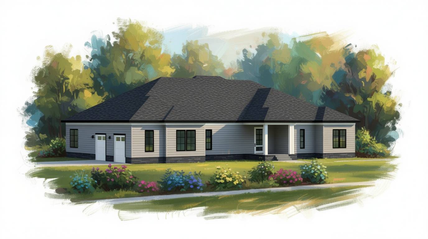 6 bedroom classic house plan exterior - 4,467 sq ft