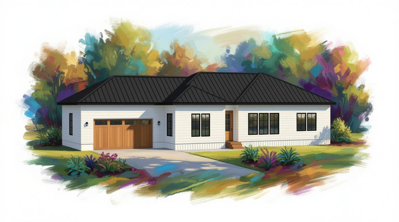 2 bedroom bright house plan exterior - 3,376 sq ft