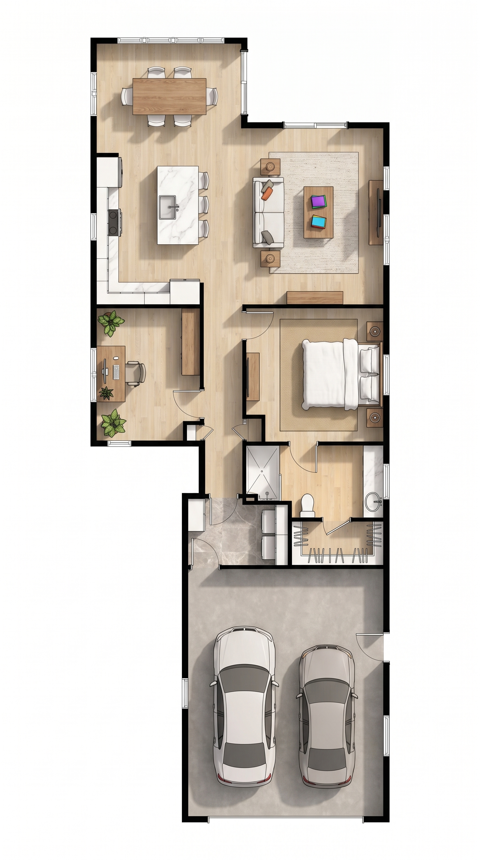 1 bedroom classic floor plan showing 1 bathrooms - 1,752 sq ft