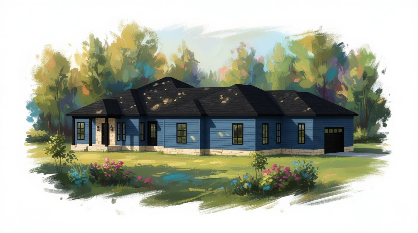 5 bedroom bold house plan exterior - 3,950 sq ft