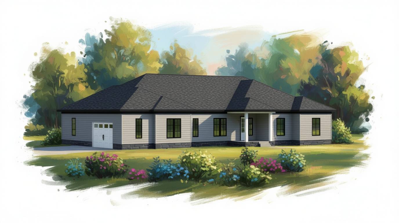5 bedroom classic house plan exterior - 4,170 sq ft