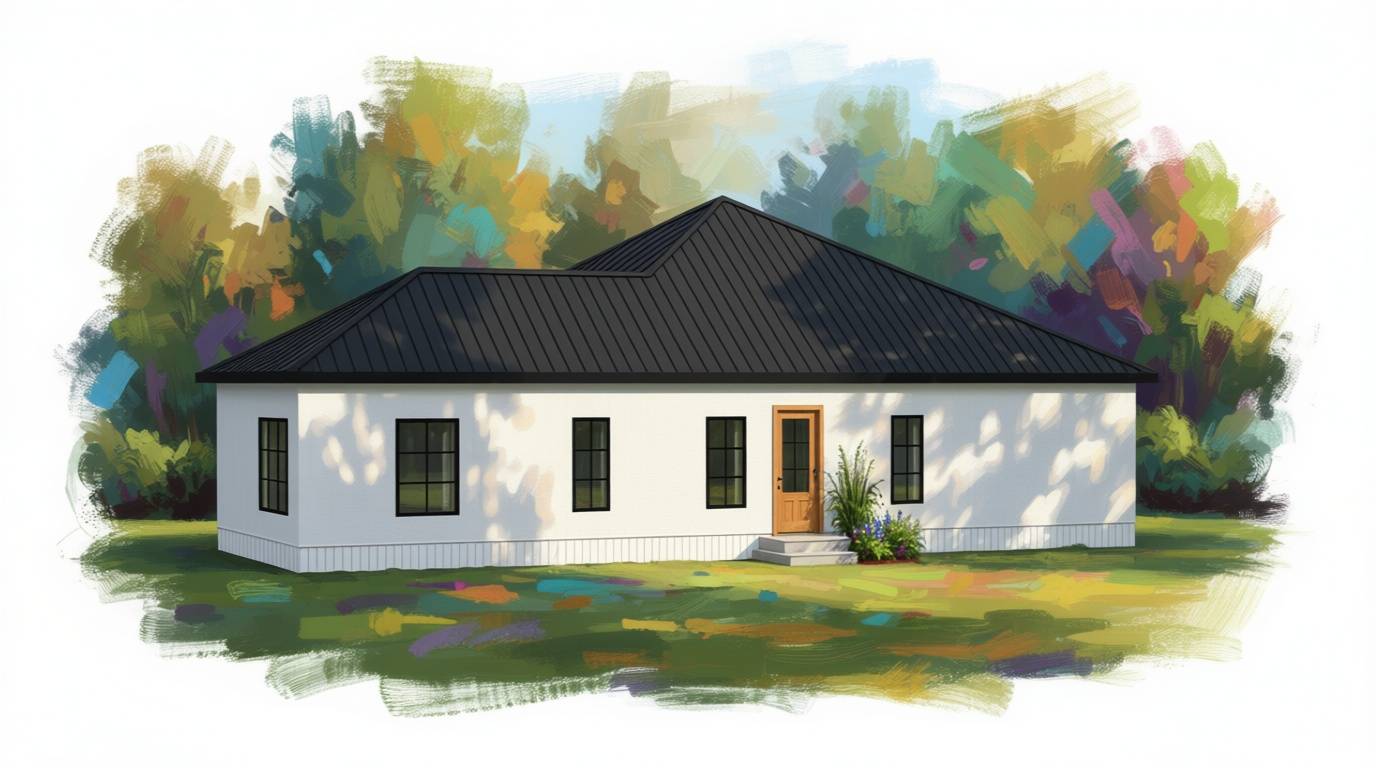4 bedroom bright house plan exterior - 2,764 sq ft