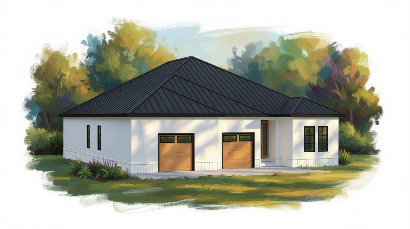 6 bedroom bright house plan exterior - 3,722 sq ft
