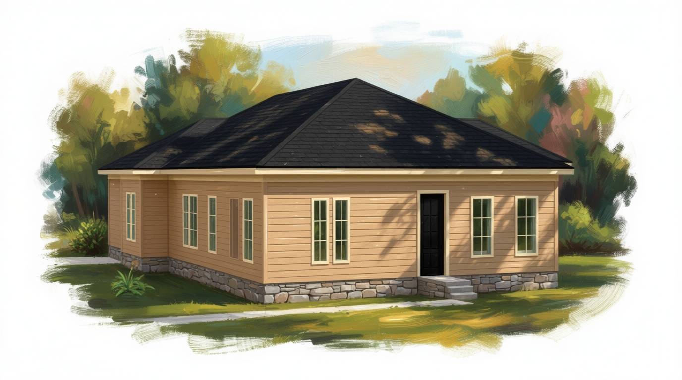 4 bedroom classic house plan exterior - 1,887 sq ft