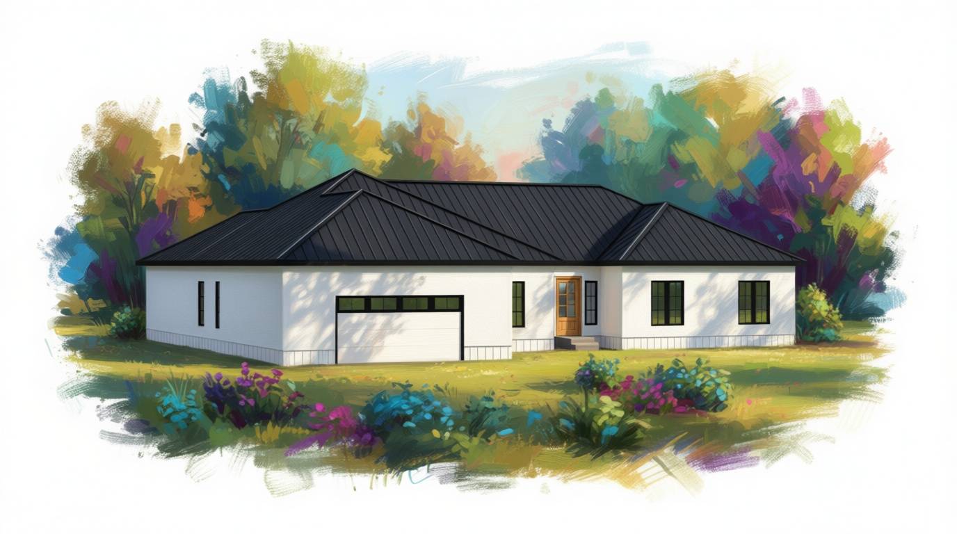 4 bedroom bright house plan exterior - 6,530 sq ft
