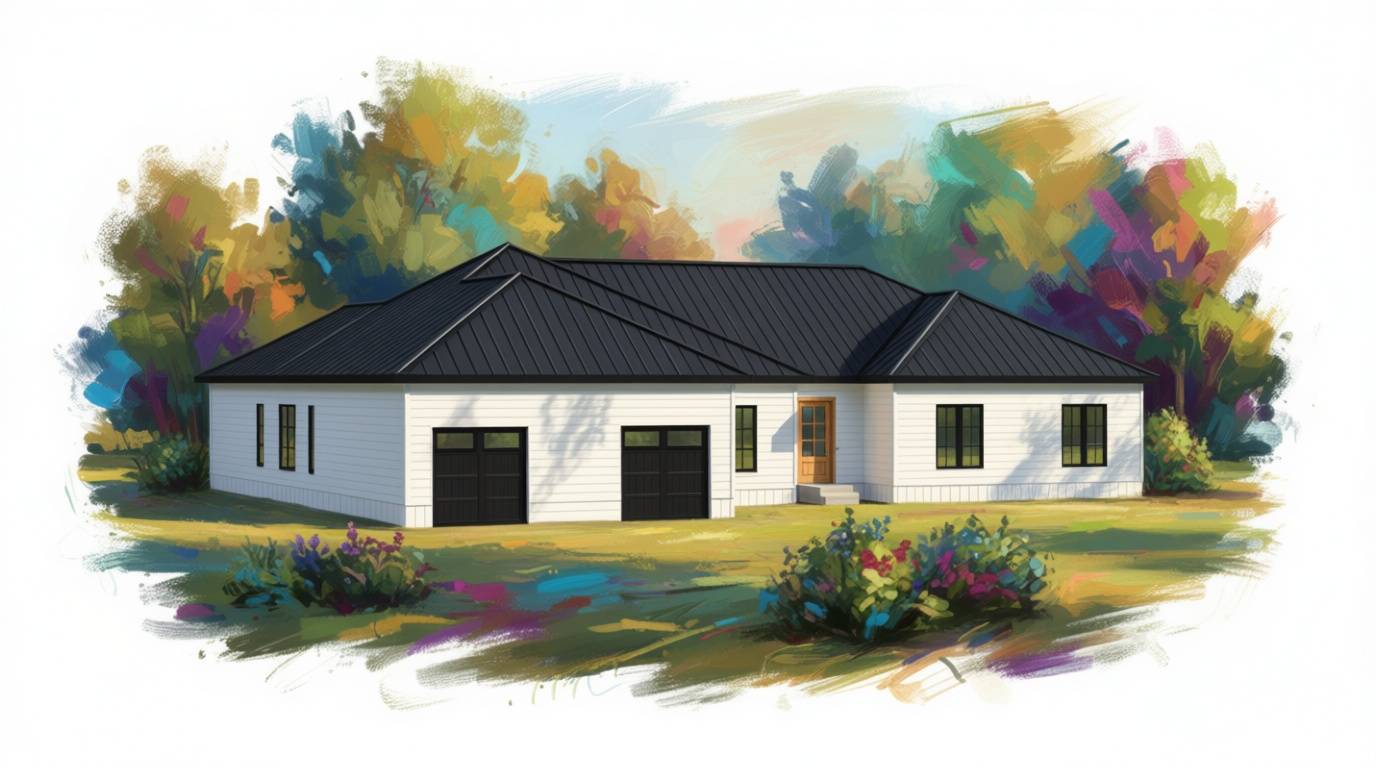 4 bedroom bright house plan exterior - 6,411 sq ft