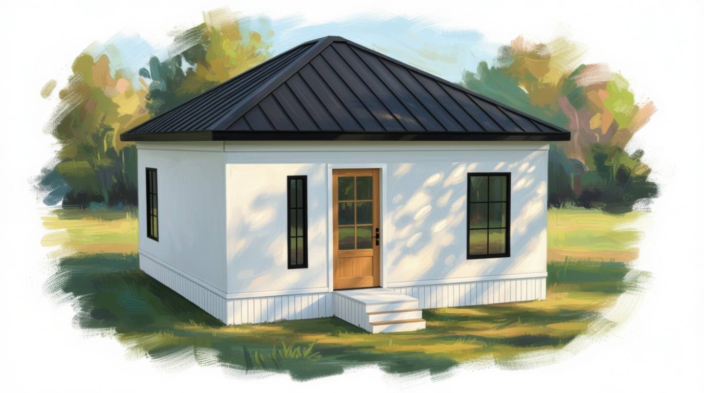 1 bedroom bright house plan exterior - 702 sq ft