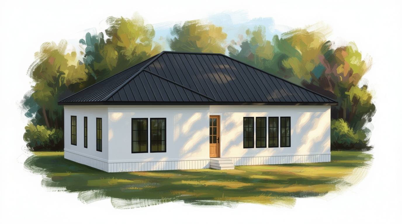 4 bedroom bright house plan exterior - 1,965 sq ft