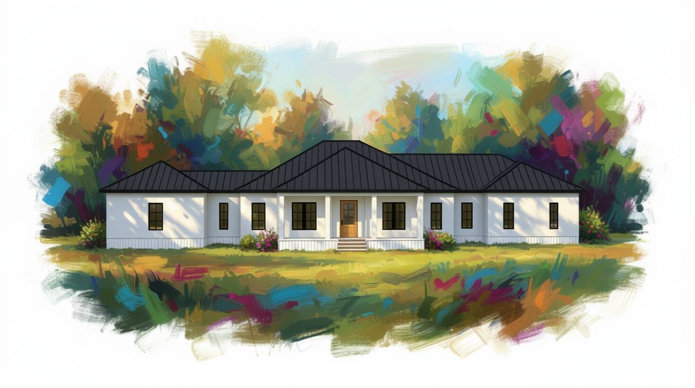 3 bedroom bright house plan exterior - 3,785 sq ft