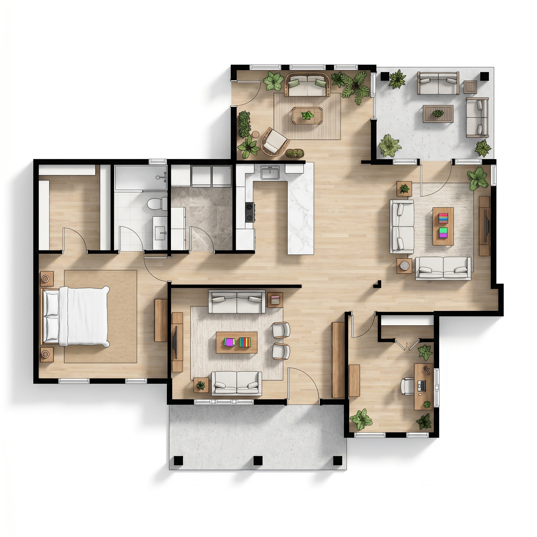 1 bedroom earthy floor plan showing 1 bathrooms - 1,748 sq ft