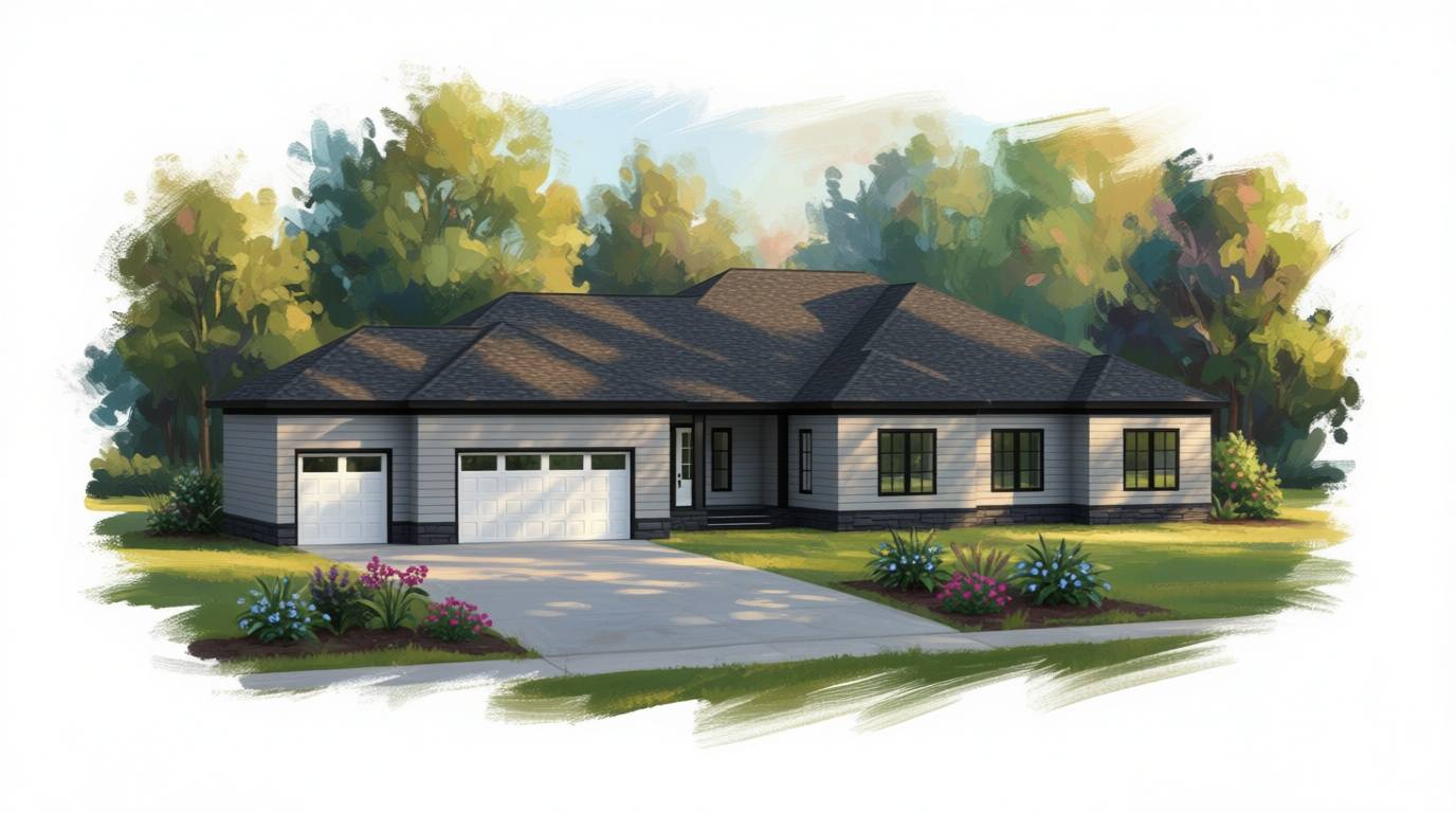 5 bedroom classic house plan exterior - 4,630 sq ft