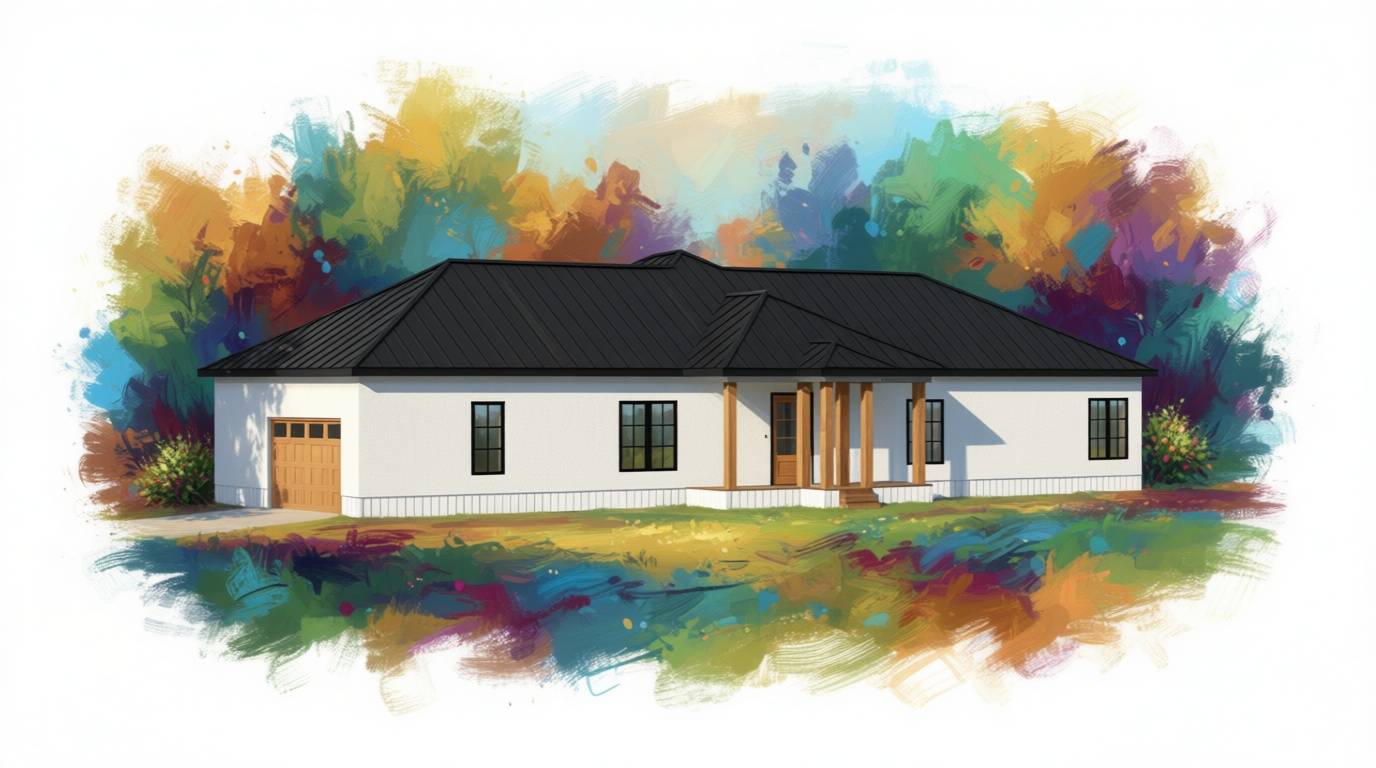 3 bedroom bright house plan exterior - 3,223 sq ft