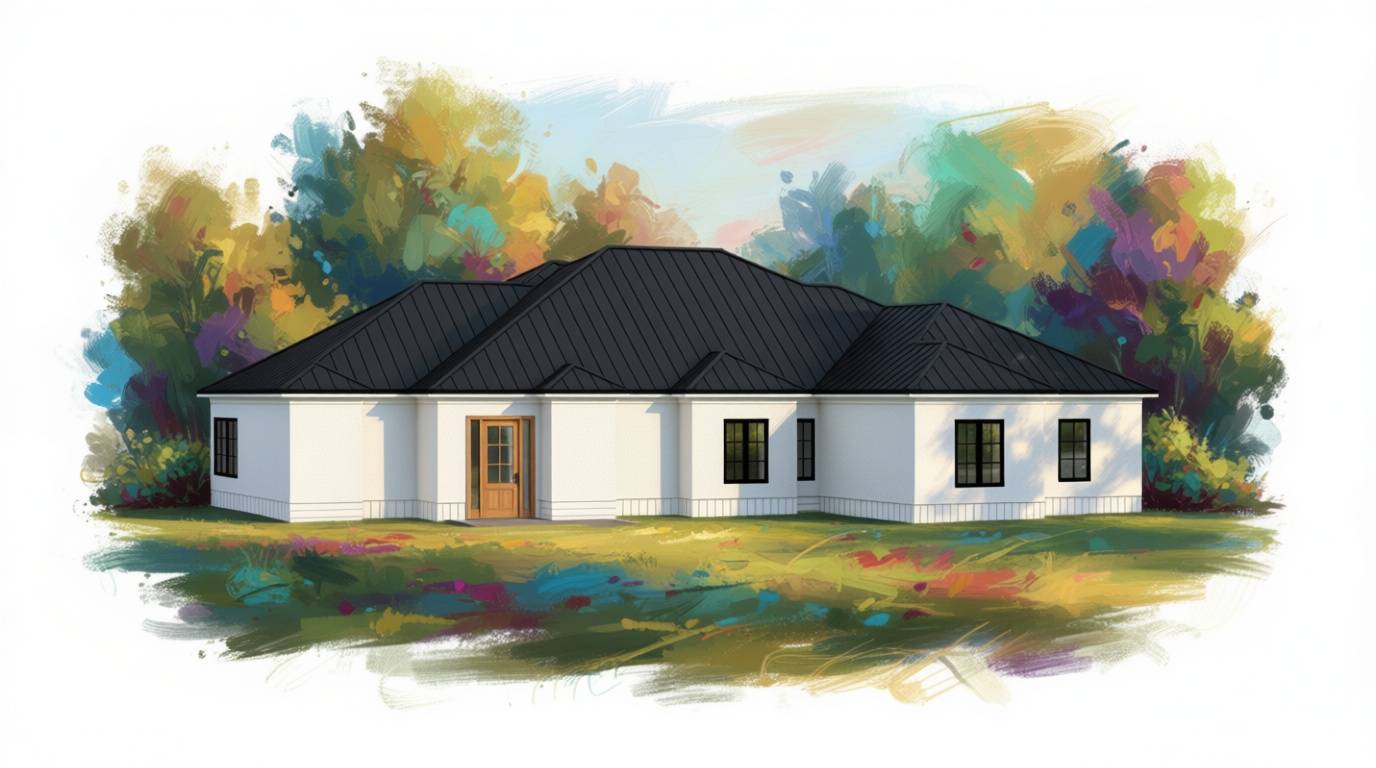 4 bedroom bright house plan exterior - 4,869 sq ft