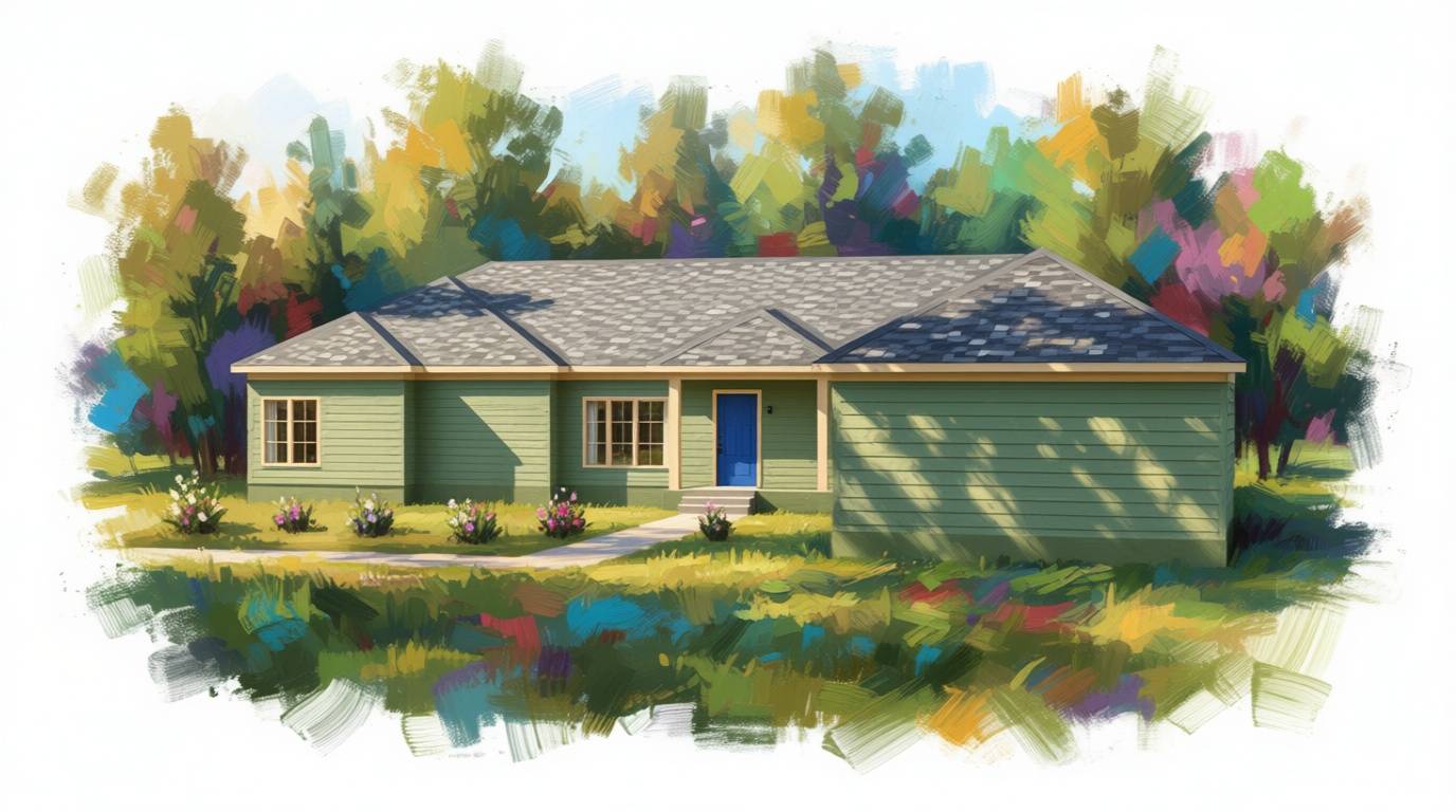 3 bedroom earthy house plan exterior - 4,786 sq ft