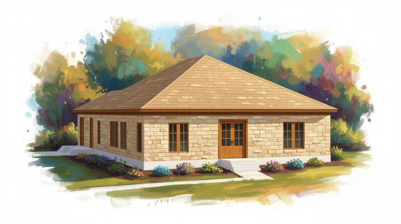 3 bedroom earthy house plan exterior - 2,756 sq ft
