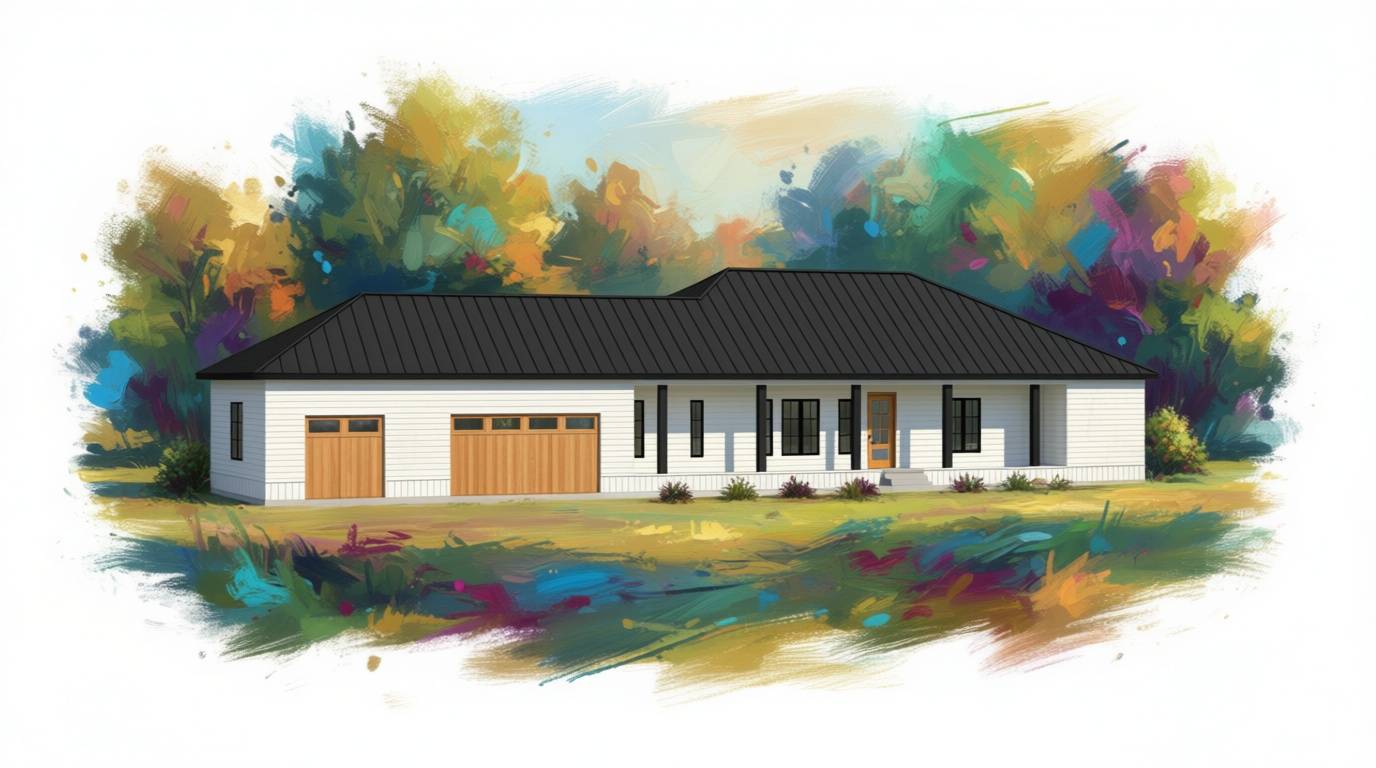 3 bedroom bright house plan exterior - 3,894 sq ft