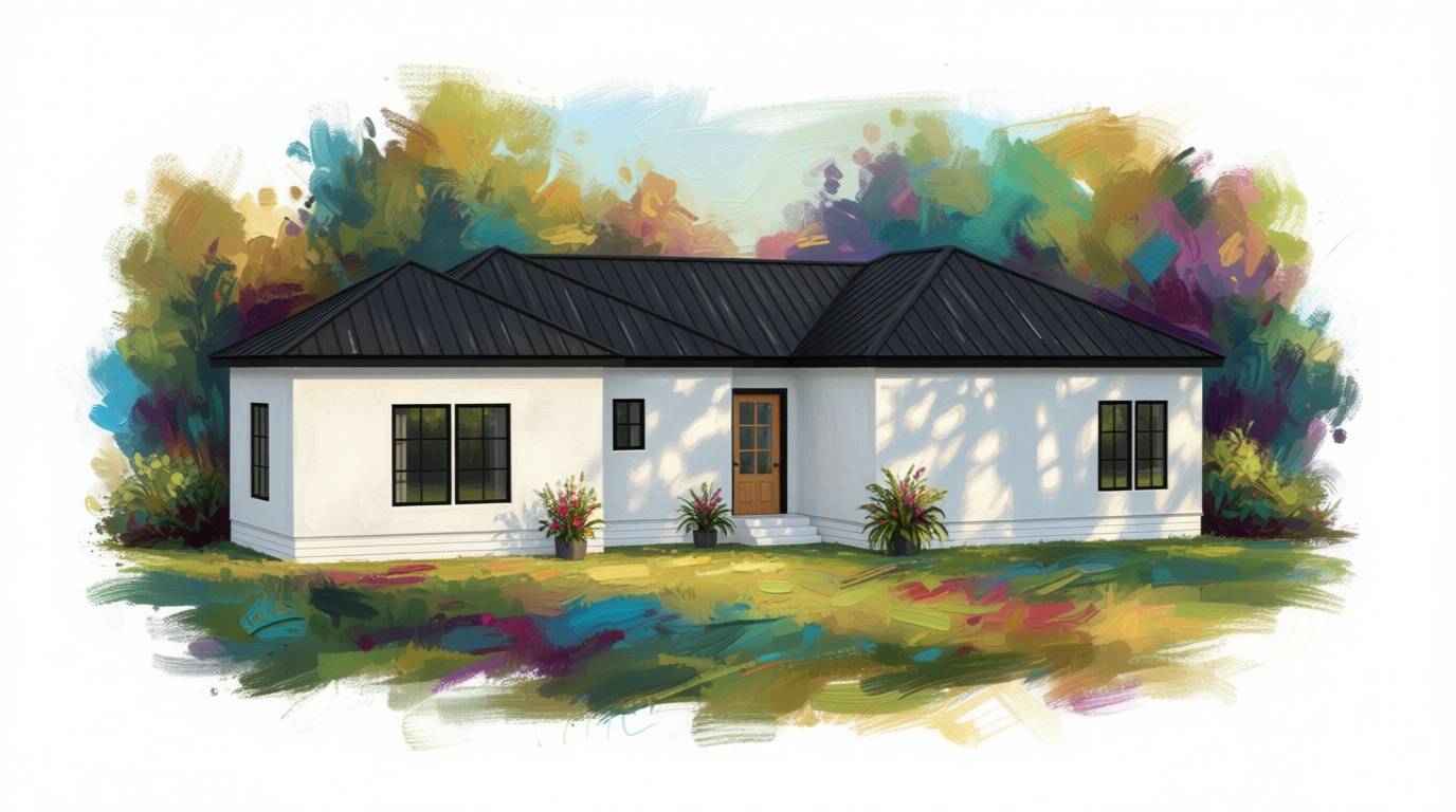 2 bedroom bright house plan exterior - 1,724 sq ft
