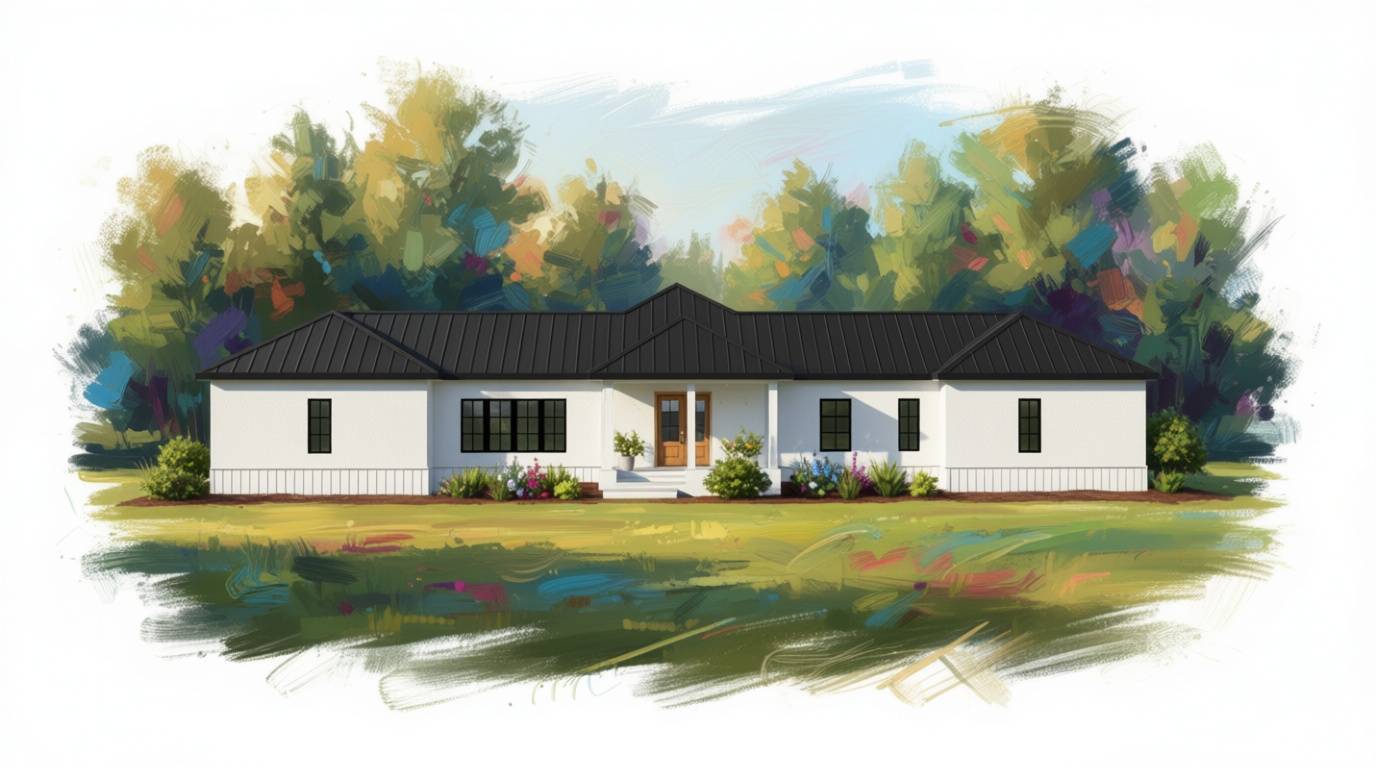 5 bedroom bold house plan exterior - 4,164 sq ft