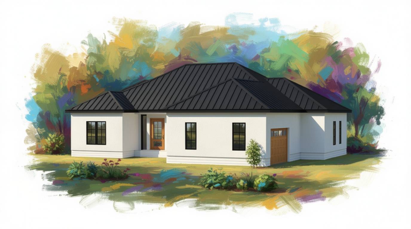 6 bedroom bright house plan exterior - 3,519 sq ft