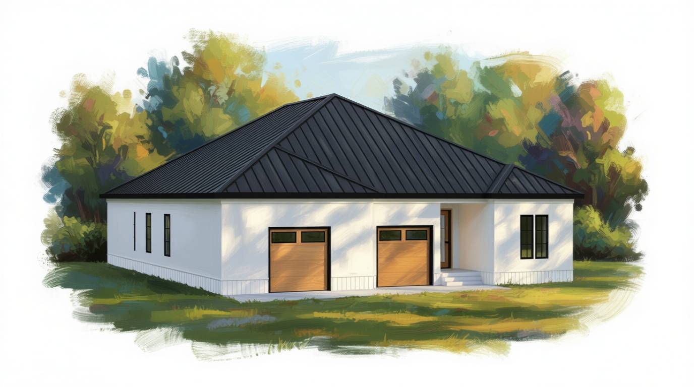6 bedroom bright house plan exterior - 3,634 sq ft