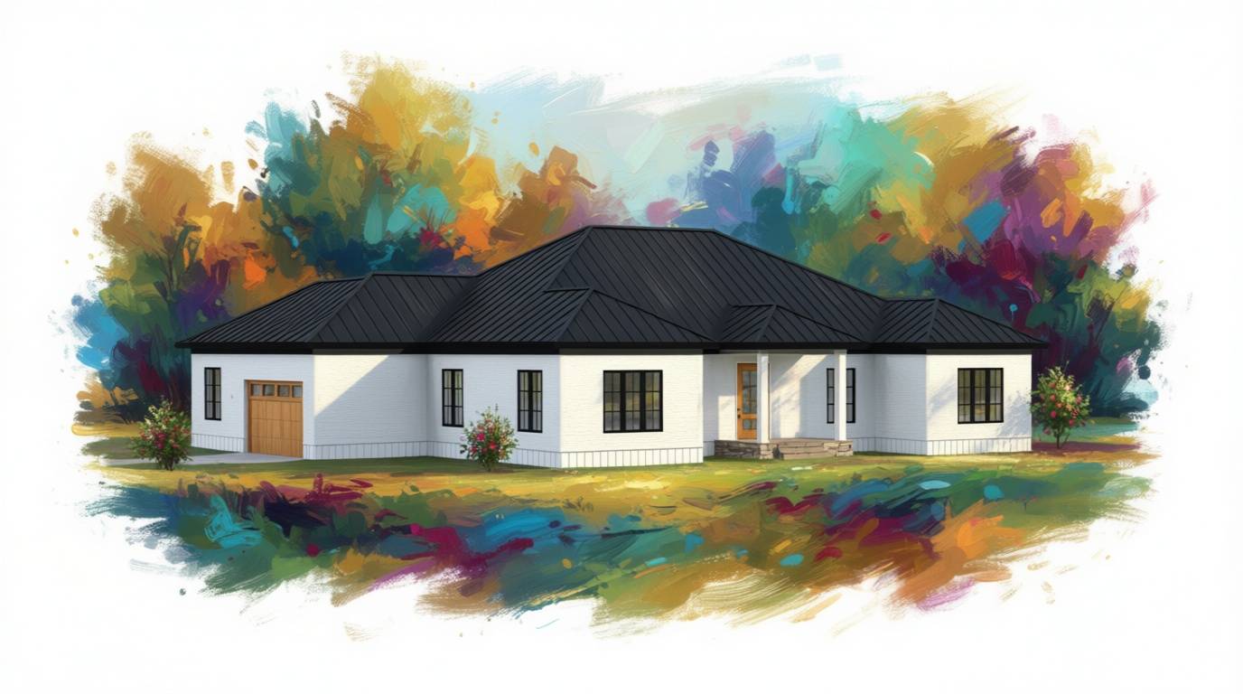 4 bedroom bright house plan exterior - 3,618 sq ft