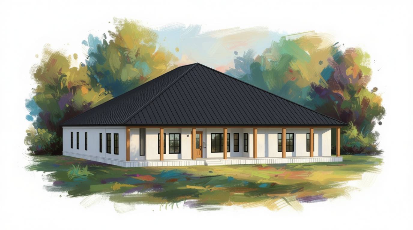 5 bedroom bright house plan exterior - 6,983 sq ft